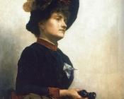 安娜 别林斯卡 伯翰诺维奇 : Portrait of a Lady with Opera Glasses